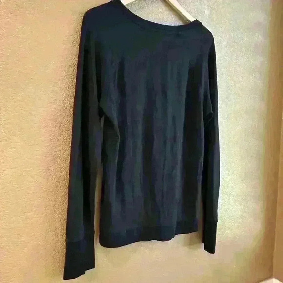 Athleta assymetrical long-sleeved top black women’s sz xs athletic - Picture 7 of 7